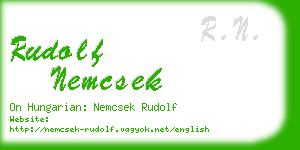 rudolf nemcsek business card